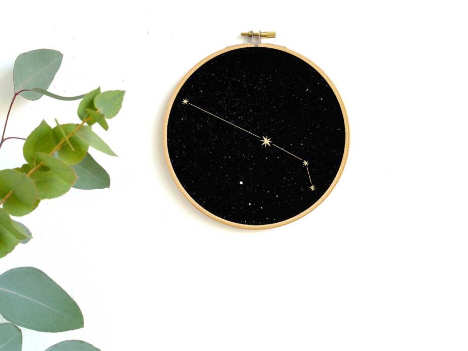 Renna Deluxe Waage Sternzeichen Bild im Stickrahmen Bis zu 55% Rabatt