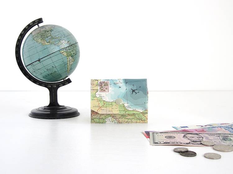Renna Deluxe Atlas Portemonnaie aus Landkarten Neueste Mode
