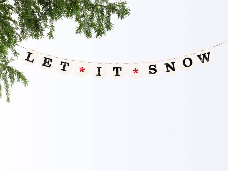 Renna Deluxe LET IT SNOW Girlande Riesige Ersparnisse