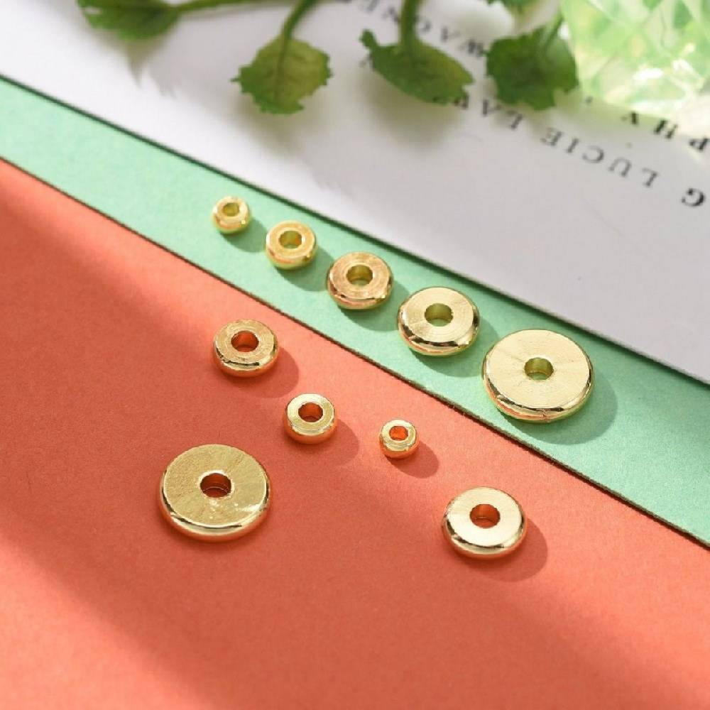 Sadingo Metallperlen Set | 1 Box, 75 Perlen, Gold, vers. Durchmesser Clearance-Verkauf