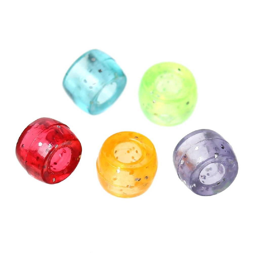 Sadingo Acrylperlen mit Glitzer | 1000 Stück, 6mm Letzter Tag