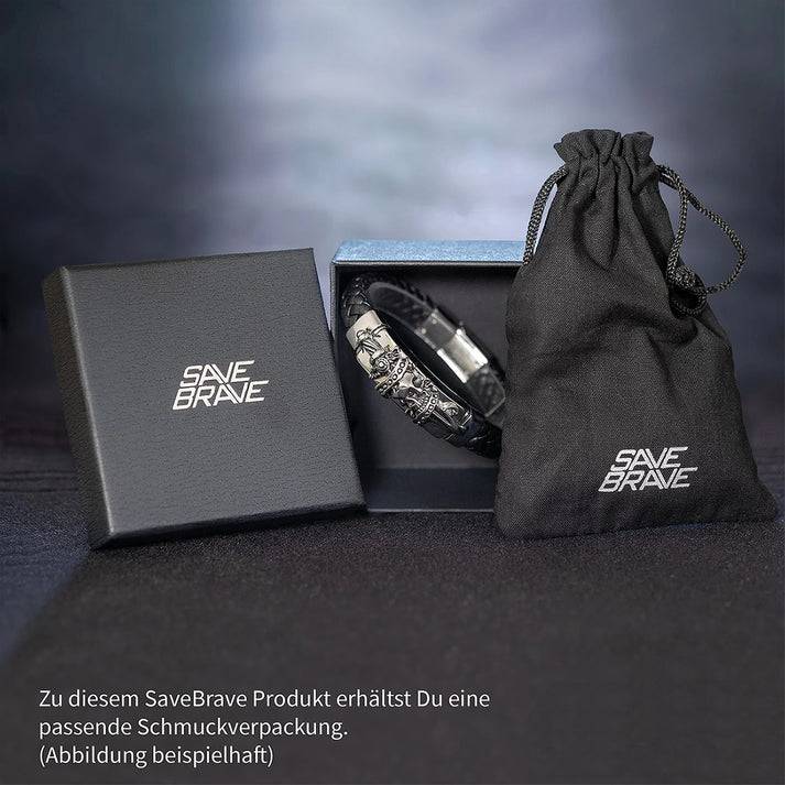Save Brave Stretcharmband aus Onyxperlen mit Keltischem Knoten Top Angebot
