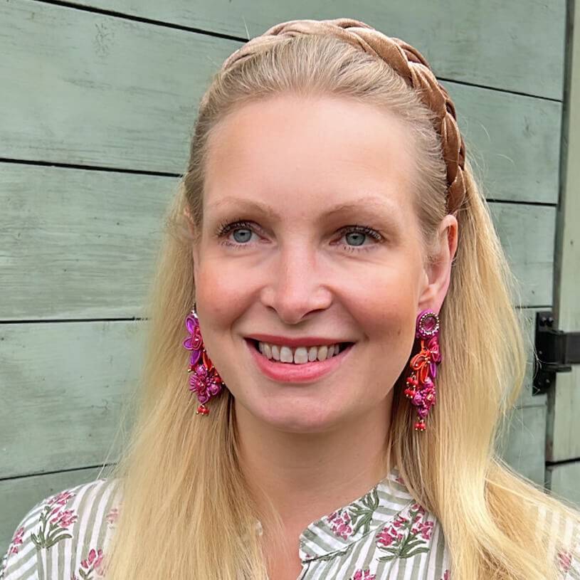 SchwesterSchwester Große Soutache-Ohrringe in Pink, Orange und Violett Versandkostenfrei