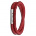 Silberdream SilberDream Leder Armband doppelt 40cm fuchsia Edelstahlverschluss LAB0840 Blitzangebot