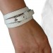 Silberdream SilberDream Lederarmband weiß unisex Leder Armband LAC560W Fabrikladen