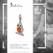 Silberdream SilberDream Glitzer Charm Eule orange Zirkonia Kristalle GSC505O Exklusivangebot