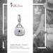 Silberdream SilberDream Glitzer Charm Tasche klein weiß Zirkonia Kristalle GSC558W Im Verkauf