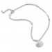 Silberdream SilberDream Fußkette Muschel hellblau 25cm 925 Sterling Silber SDF5245H Exklusivangebot