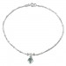 Silberdream SilberDream Fußkette Herz 23cm Zirkonia hellblau Silber SDF2023H Lagerräumung