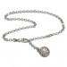 Silberdream SilberDream Fußkette Glitzer Kugel weiß 25cm 925 Silber SDF010W Super Sparpreis