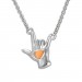 Silberdream SilberDream Collier Kette Handzeichen -Ich liebe dich- 925 Silber 46cm SDK50844E Lagerräumung
