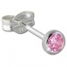 Silberdream SilberDream Ohrringe Zirkonia rosa 3mm 925 Silber Ohrstecker SDO5533A Neuheiten