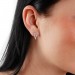 Silberdream SilberDream Glitzer Ohrstecker Dreieck offen weiß 925er Silber GSO406W Super Sparpreis