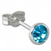 Silberdream SilberDream Ohrring Zirkonia türkis 4mm 925 Silber Ohrstecker SDO5534T Wochenangebot