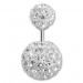 Silberdream SilberDream Doppel-Ohrringe Glitzerperlen weiß Tribal Design 925 Silber SDO8516W Auslauf