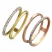 Silberdream GoldDream Gold Doppel Ring Zirkonia weiß Gr.56 333er Rosegold GDR505E56 Fabrikverkauf