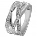 Silberdream SilberDream Ring Bandring gedreht Zirkonia weiß Gr.58 aus 925er Silber SDR411W58 Blitzangebot